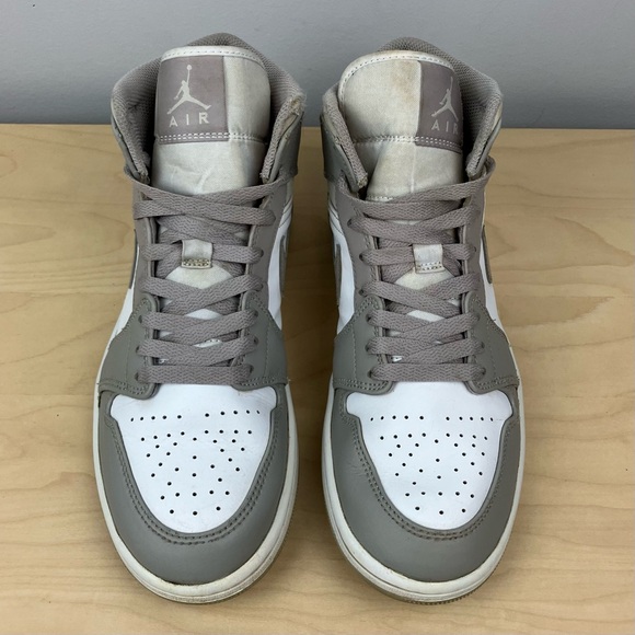 Nike Air Jordan Retro 1 Mid Men’s Size 8.0 College Gray Basketball Shoes Beaters - Picture 4 of 15